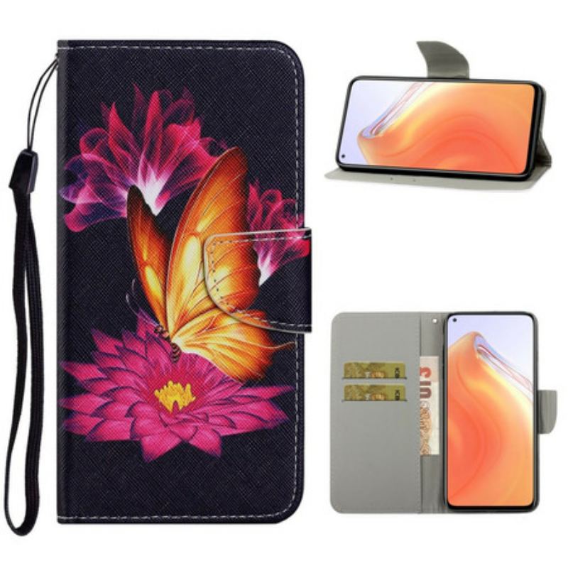 Flip Cover Xiaomi Mi 10T / 10T Pro Sommerfugl Og Lotus