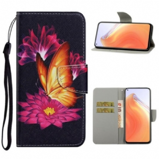 Flip Cover Xiaomi Mi 10T / 10T Pro Sommerfugl Og Lotus