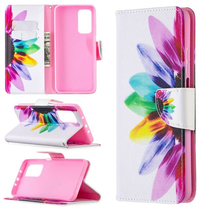 Læder Cover Xiaomi Mi 10T / 10T Pro Pro Blomster Akvarel