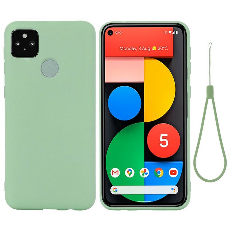 Cover Google Pixel 5A Flydende Silikone Med Snor