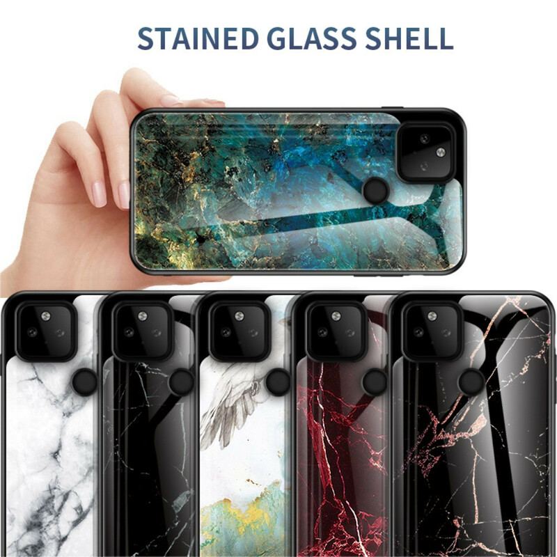 Cover Google Pixel 5A Premium Farver Hærdet Glas