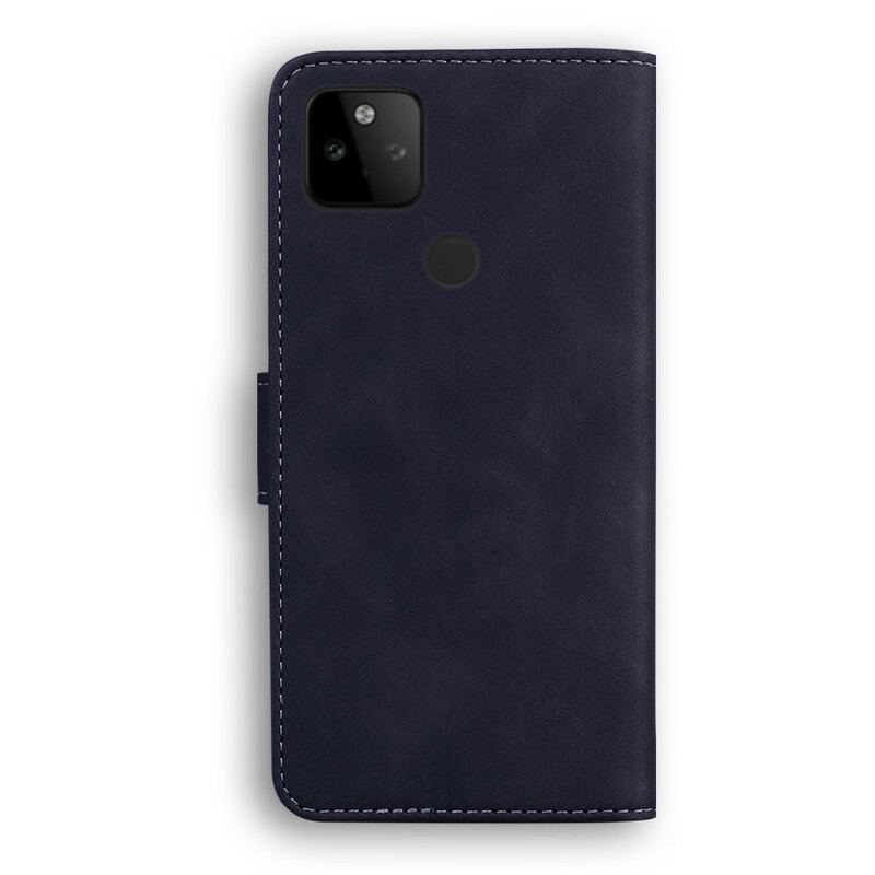 Flip Cover Google Pixel 5A Monokrom Lædereffekt