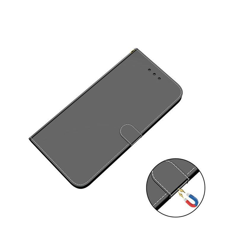 Flip Cover Google Pixel 5A Spejlcover I Imiteret Læder