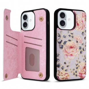 Cover iPhone 16 Plus Blomster Rfid-beskyttelse