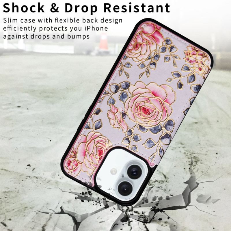 Cover iPhone 16 Plus Blomster Rfid-beskyttelse