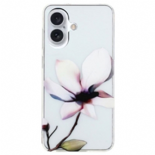 Cover iPhone 16 Plus Hvid Blomst