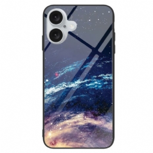 Cover iPhone 16 Plus Telefon Etui Hærdet Glas Mælkevejen