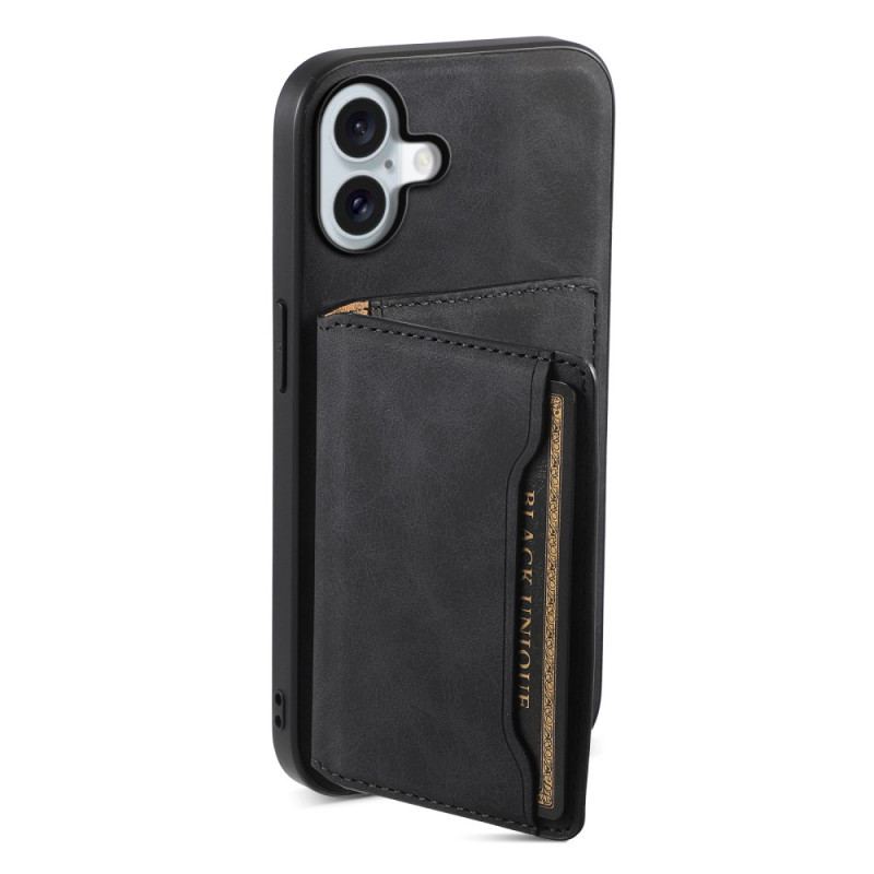 Cover iPhone 16 Plus Telefon Etui Kortholder Med Ruskindseffekt Magsafe-kompatibel