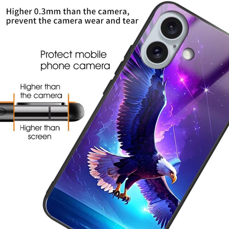 Cover Til iPhone 16 Plus Flying Eagle Hærdet Glas