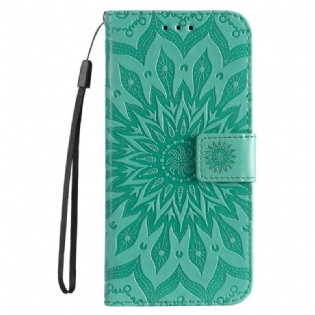 Flip Cover iPhone 16 Plus Mandala Mønster Med Rem