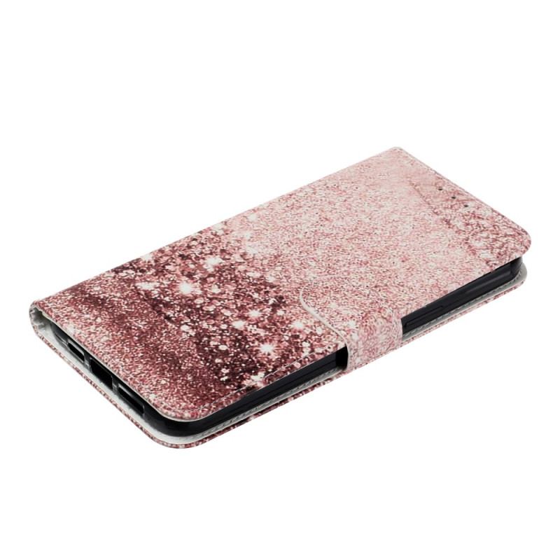 Flip Cover iPhone 16 Plus Pink Marmormønster