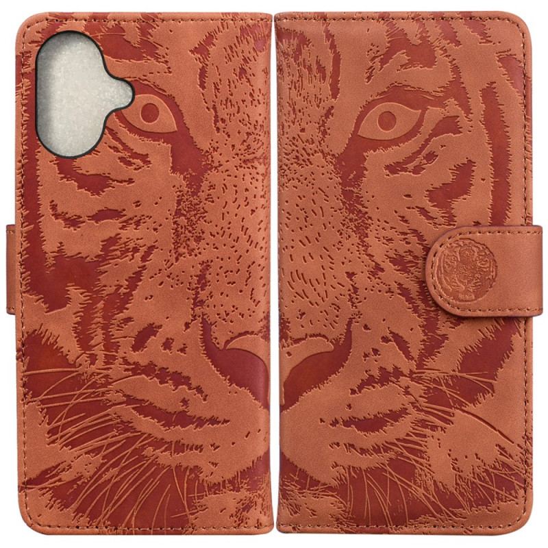 Flip Cover iPhone 16 Plus Tiger Footprint