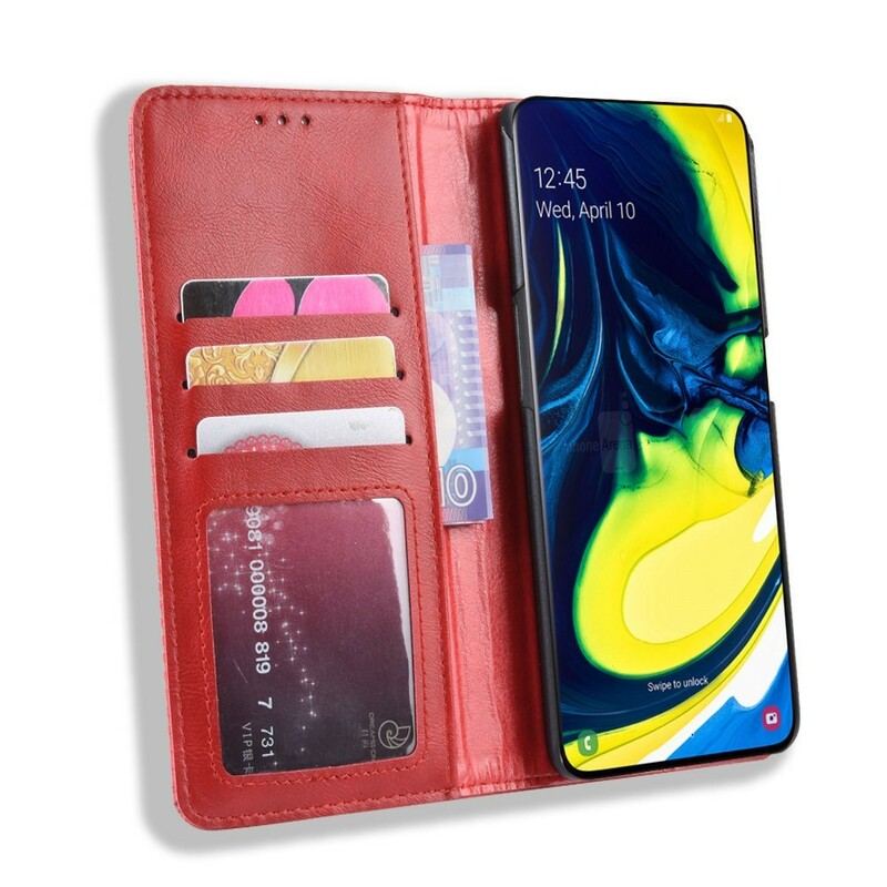 Cover Samsung Galaxy A80 / A90 Flip Cover Stiliseret Kunstlæder