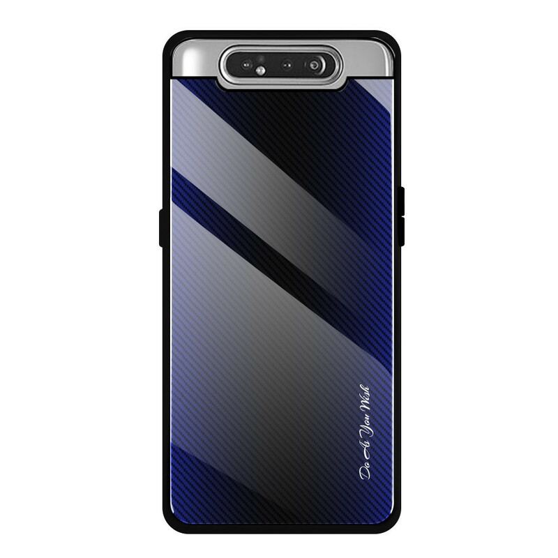 Cover Samsung Galaxy A80 / A90 Kulfiber Hærdet Glas