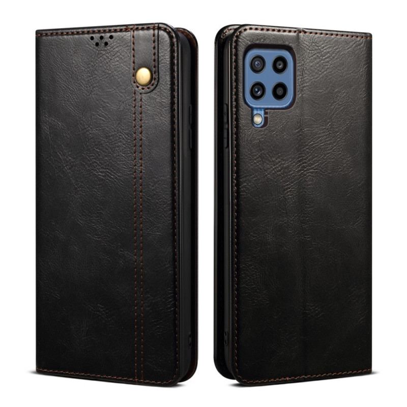 Cover Samsung Galaxy M32 Flip Cover Voksbehandlet Kunstlæder