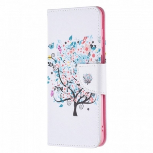 Flip Cover Samsung Galaxy M32 Blomstret Træ