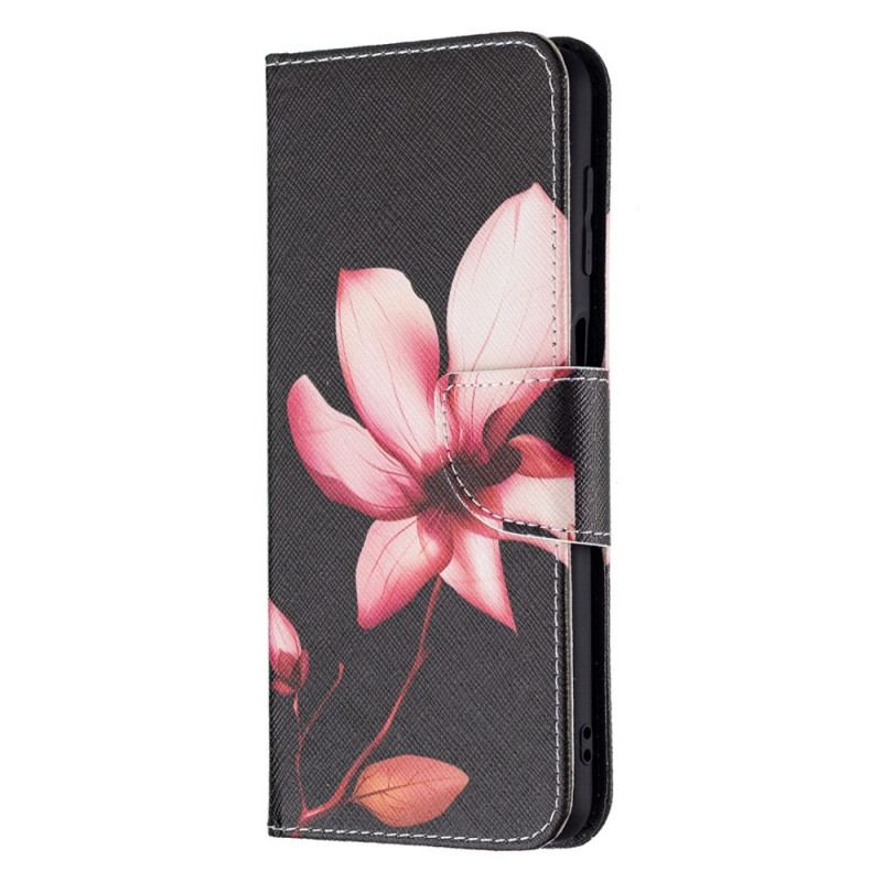 Flip Cover Samsung Galaxy M32 Lyserød Blomst