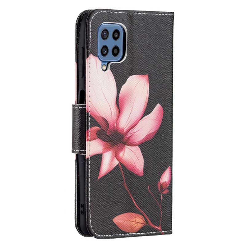 Flip Cover Samsung Galaxy M32 Lyserød Blomst