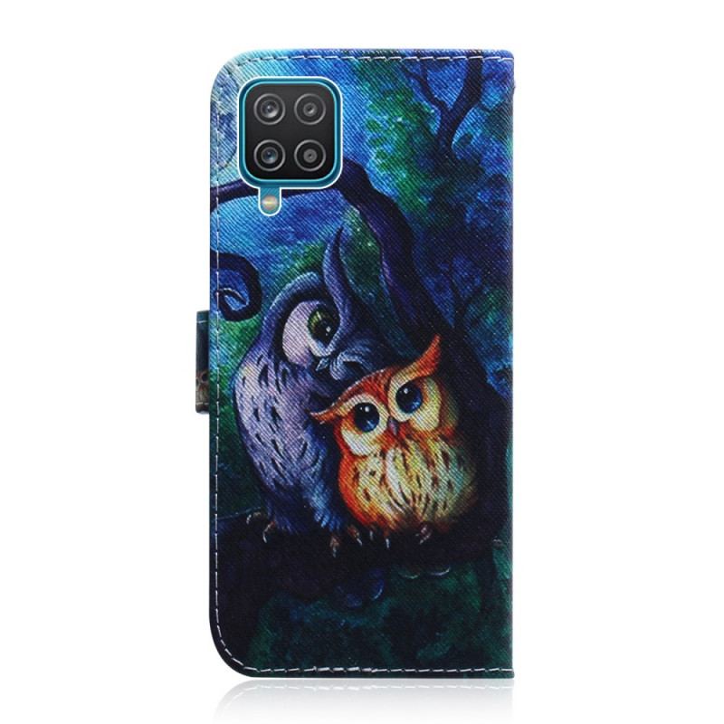 Flip Cover Samsung Galaxy M32 Maleri Af Ugler