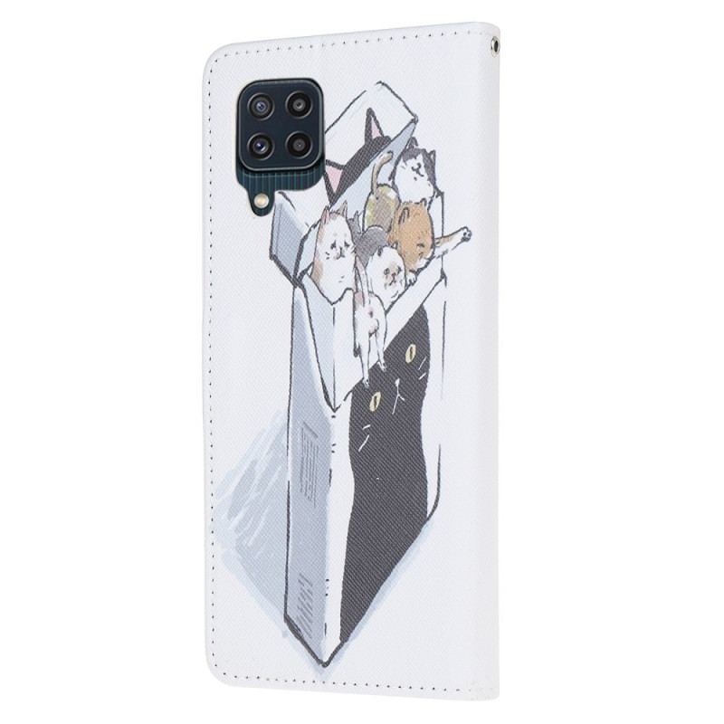 Flip Cover Samsung Galaxy M32 Med Snor Levering Thong Cats