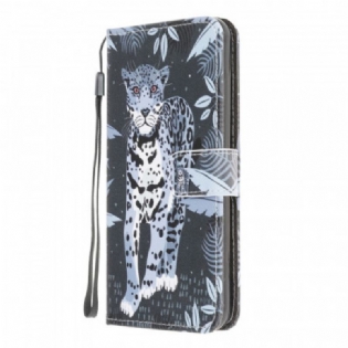 Flip Cover Samsung Galaxy M32 Med Snor Strappy Leopard