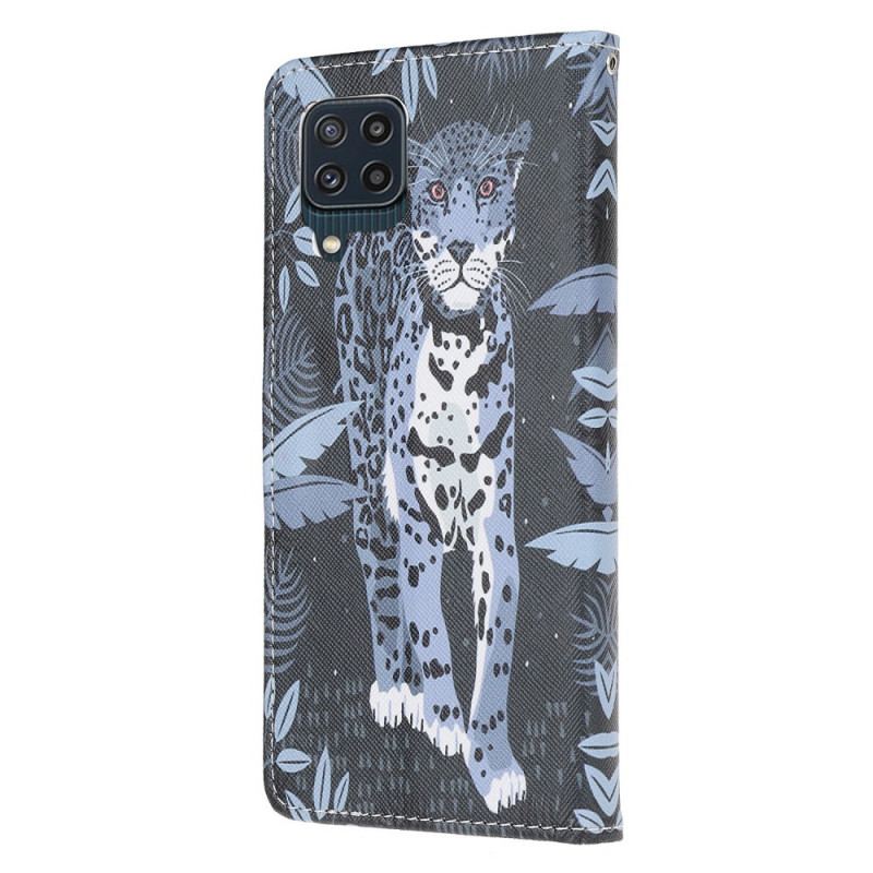 Flip Cover Samsung Galaxy M32 Med Snor Strappy Leopard