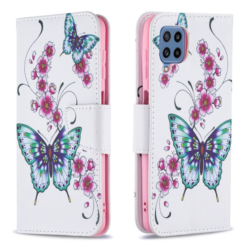 Flip Cover Samsung Galaxy M32 Sommerfugle Konger