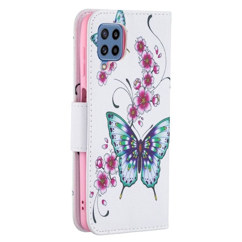 Flip Cover Samsung Galaxy M32 Sommerfugle Konger