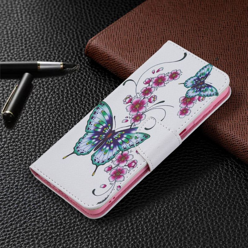 Flip Cover Samsung Galaxy M32 Sommerfugle Konger