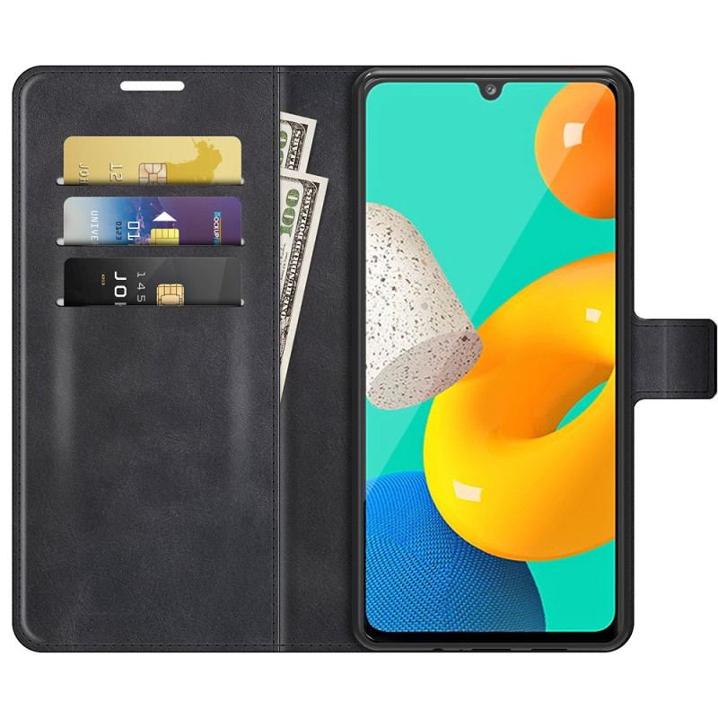 Læder Cover Samsung Galaxy M32 Slank Imiteret Læder