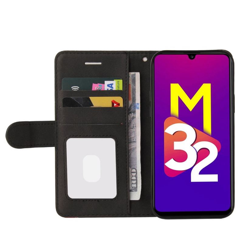 Læder Cover Samsung Galaxy M32 To-tonet