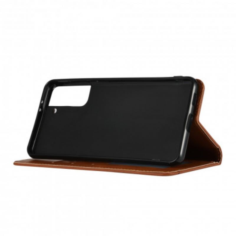 Cover Samsung Galaxy S21 Plus 5G Flip Cover Kortholder I Imiteret Læder