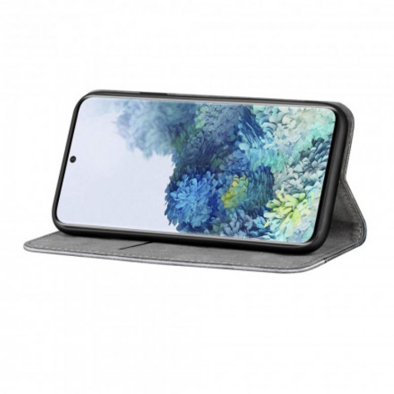 Cover Samsung Galaxy S21 Plus 5G Flip Cover Tofarvet Lædereffekt
