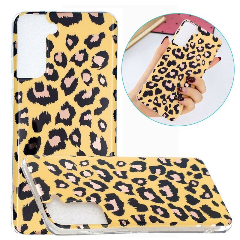 Cover Samsung Galaxy S21 Plus 5G Leopard Stil Marmor