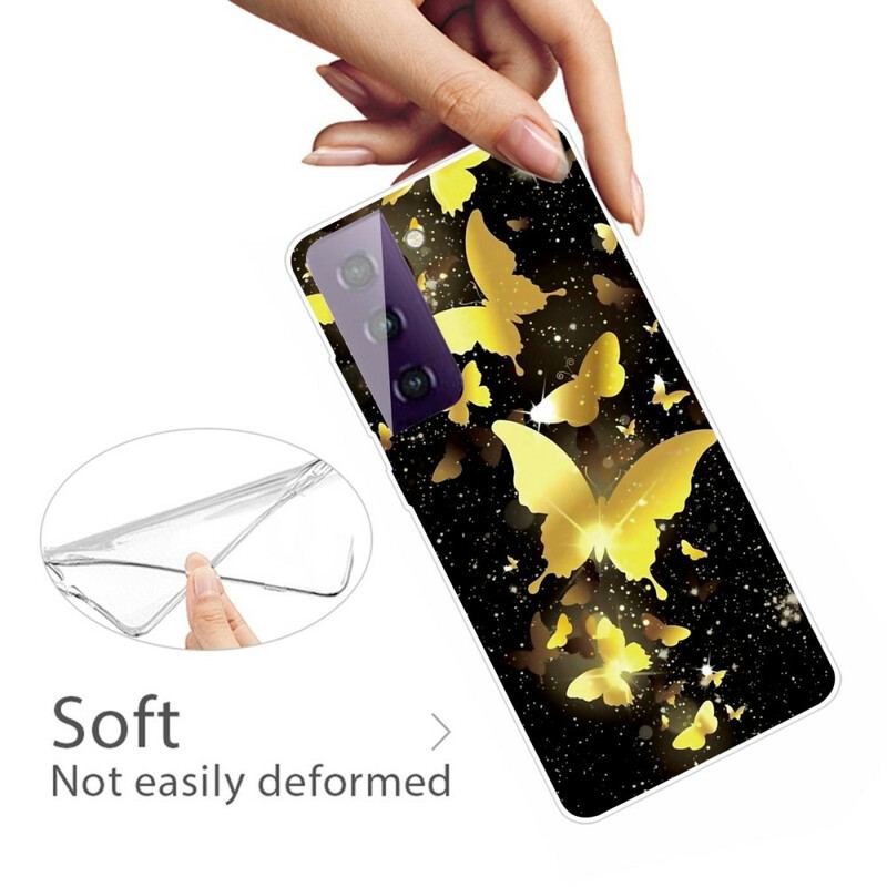 Cover Samsung Galaxy S21 Plus 5G Smukke Sommerfugle Sommerfugle