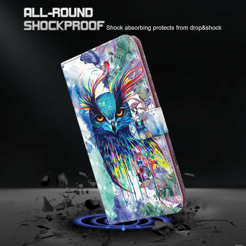 Flip Cover Samsung Galaxy S21 Plus 5G Akvarel Fugl