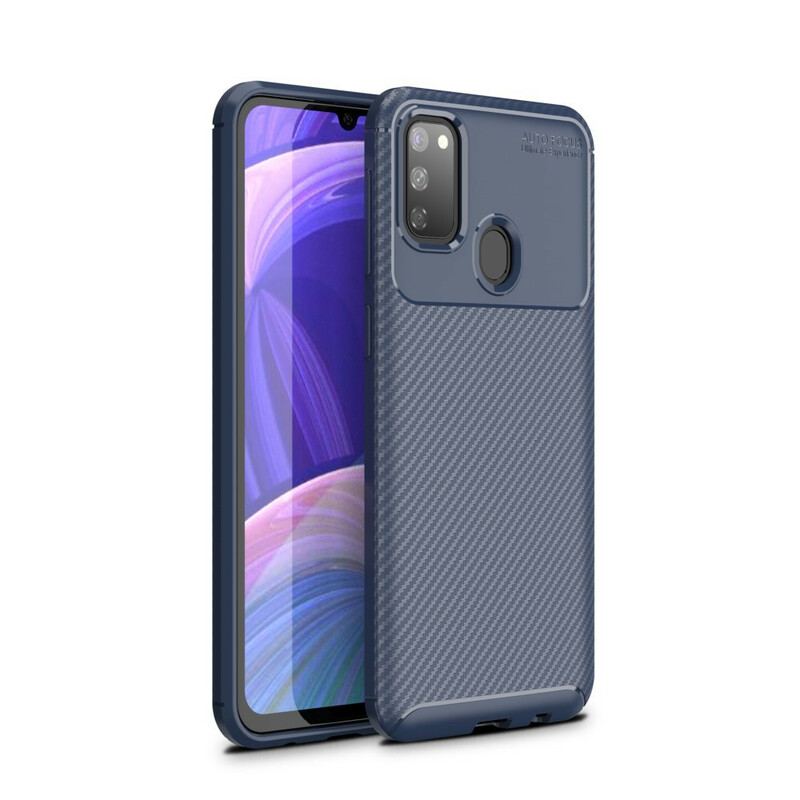 Cover Samsung Galaxy M21 Fleksibel Kulfibertekstur