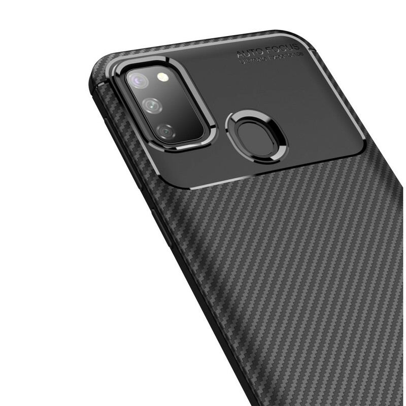 Cover Samsung Galaxy M21 Fleksibel Kulfibertekstur