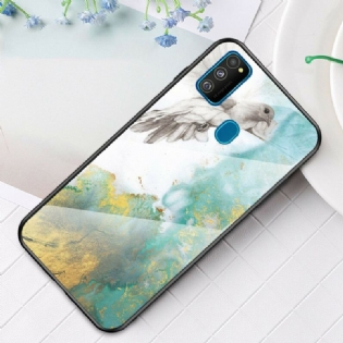 Cover Samsung Galaxy M21 Premium Farve Hærdet Glas