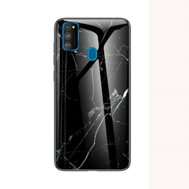 Cover Samsung Galaxy M21 Premium Farve Hærdet Glas