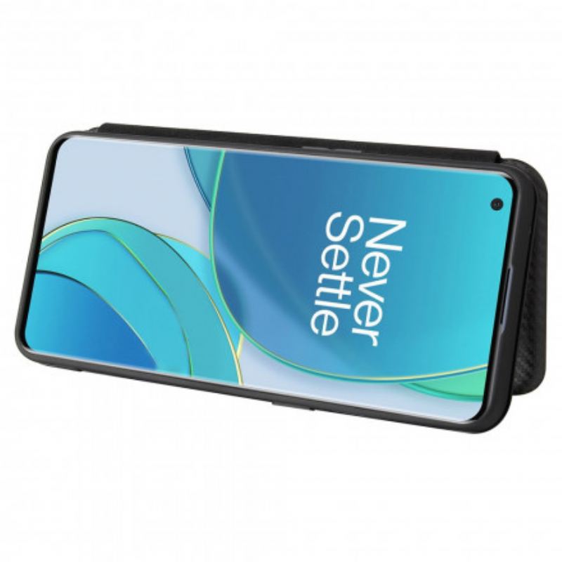 Cover OnePlus 9 Flip Cover Silikone Carbon