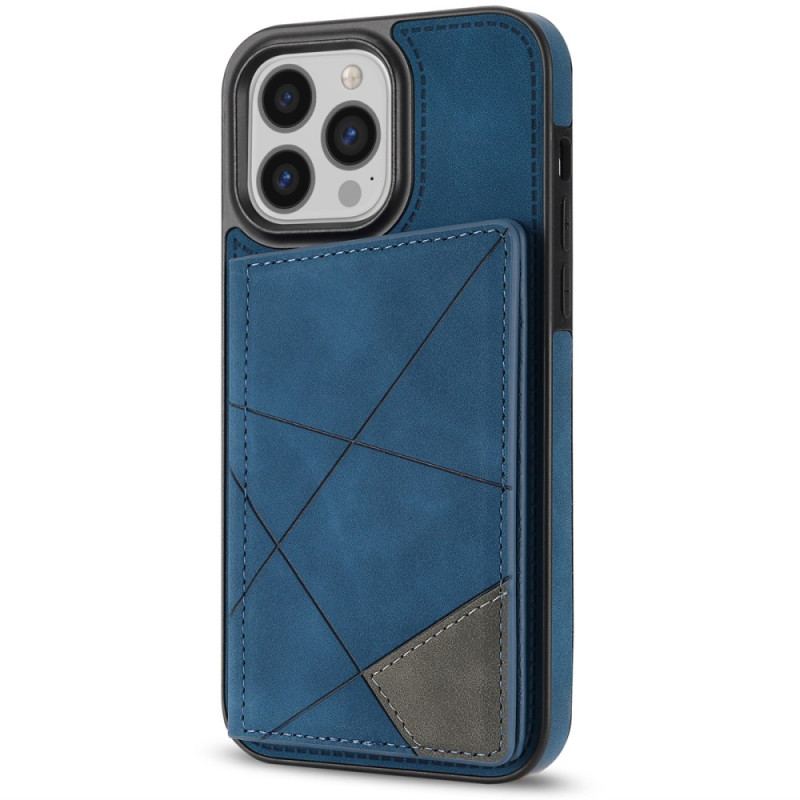 Cover iPhone 16 Pro Kortholder Med Geometrisk Mønster