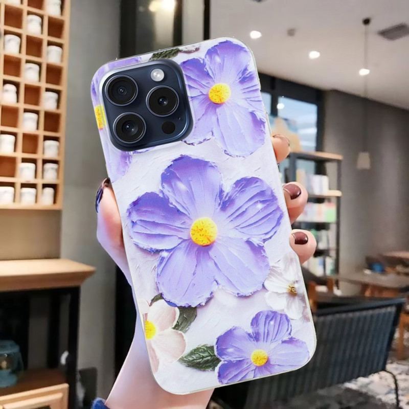 Cover iPhone 16 Pro Lilla Blomster