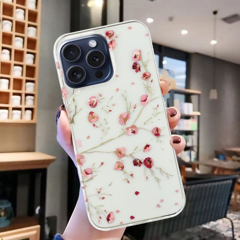 Cover iPhone 16 Pro Telefon Etui Blomster