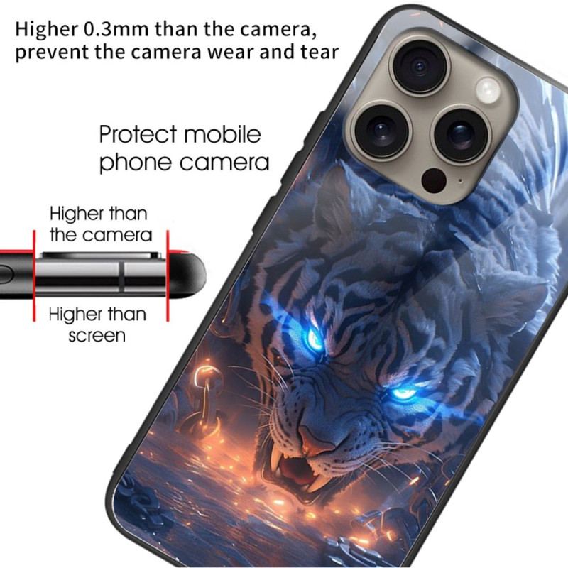 Cover iPhone 16 Pro Tiger Hærdet Glas