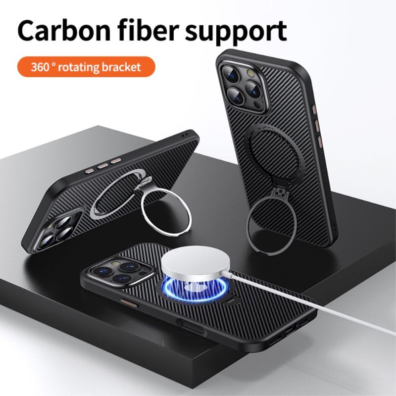 Cover Til iPhone 16 Pro Carbon Fiber Magnetic Support