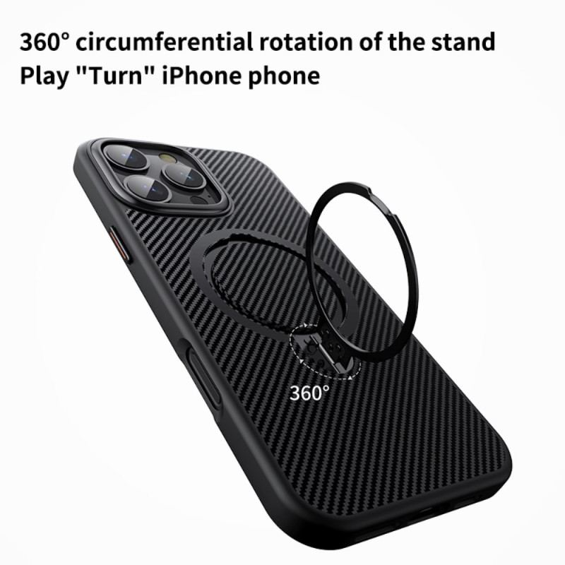 Cover Til iPhone 16 Pro Carbon Fiber Magnetic Support