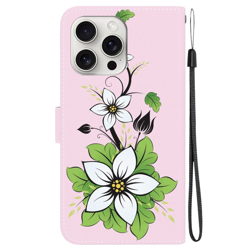 Flip Cover iPhone 16 Pro Lilje I Thong