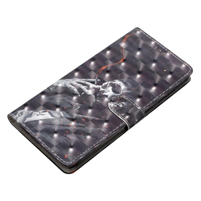 Flip Cover iPhone 16 Pro Rygende Skelet Med Rem