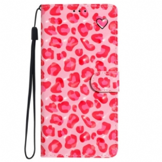 Flip Cover Til iPhone 16 Pro Pink Leopardrem